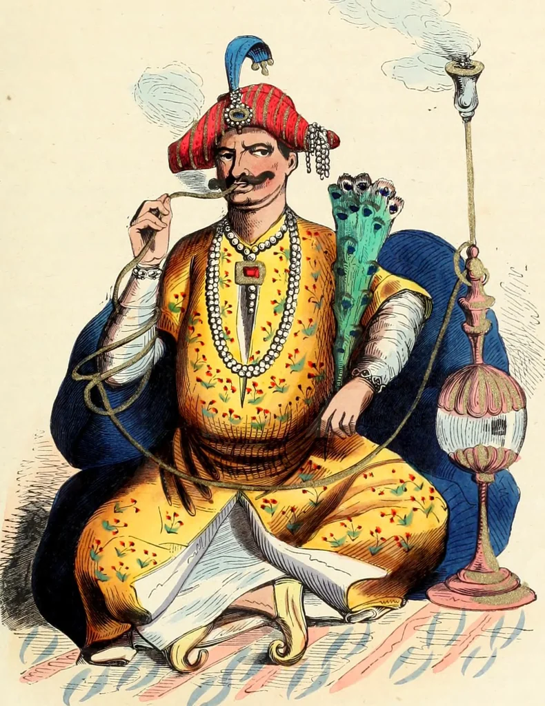 An illustration from Usi e costumi sociali, politici e religiosi di tutti i popoli del mondo : da documenti autentici e dai viaggi migliori e più recenti, 1844, leaf 438