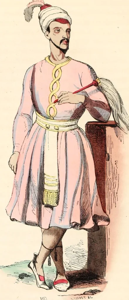 An illustration from Usi e costumi sociali, politici e religiosi di tutti i popoli del mondo : da documenti autentici e dai viaggi migliori e più recenti, 1844, leaf 469