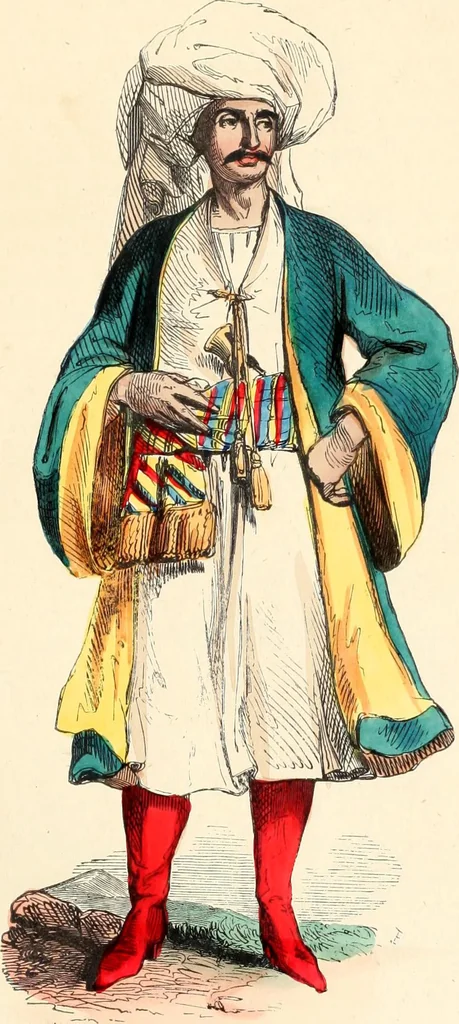 An illustration from Usi e costumi sociali, politici e religiosi di tutti i popoli del mondo : da documenti autentici e dai viaggi migliori e più recenti, 1844, leaf 582