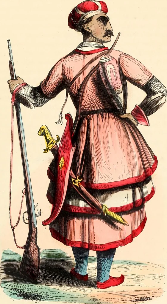 An illustration from Usi e costumi sociali, politici e religiosi di tutti i popoli del mondo : da documenti autentici e dai viaggi migliori e più recenti, 1844, leaf 608