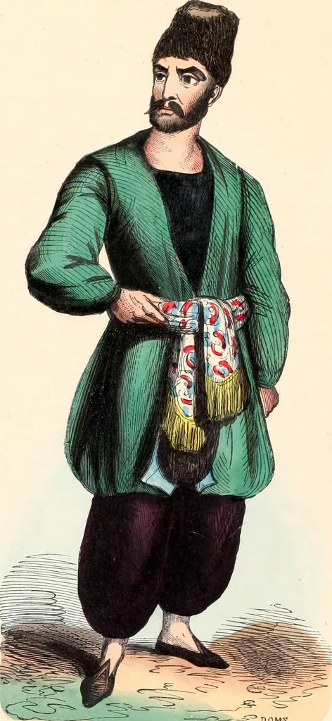 An illustration from Usi e costumi sociali, politici e religiosi di tutti i popoli del mondo : da documenti autentici e dai viaggi migliori e più recenti, 1844, leaf 619