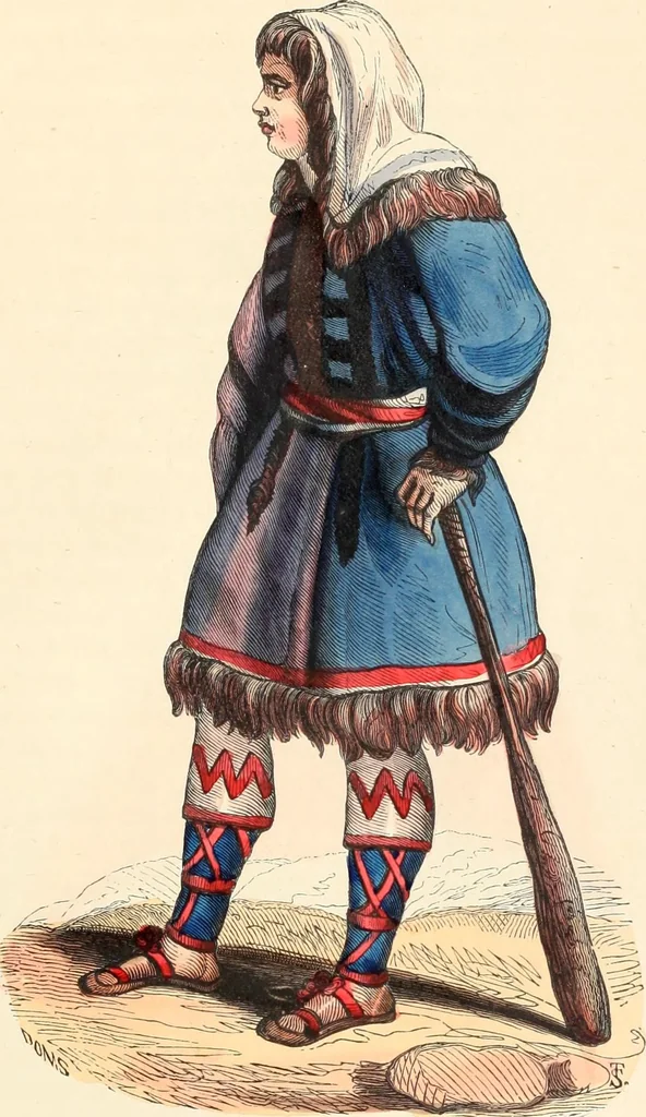An illustration from Usi e costumi sociali, politici e religiosi di tutti i popoli del mondo : da documenti autentici e dai viaggi migliori e più recenti, 1844, leaf 655