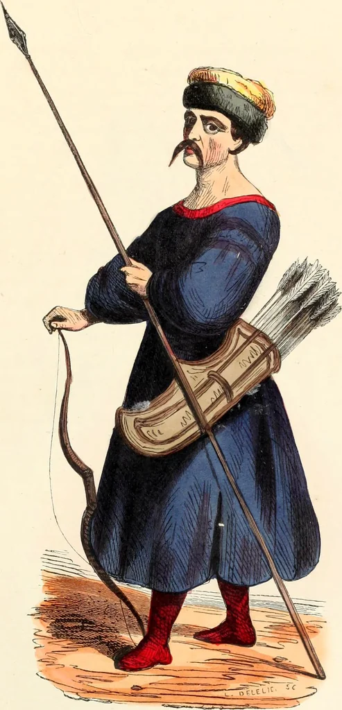 An illustration from Usi e costumi sociali, politici e religiosi di tutti i popoli del mondo : da documenti autentici e dai viaggi migliori e più recenti, 1844, leaf 663
