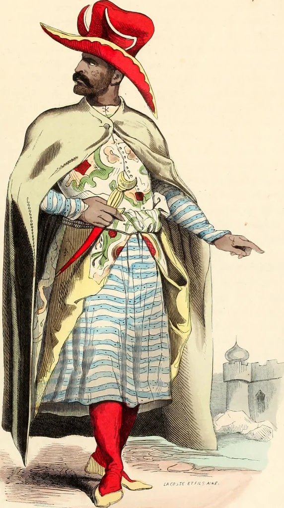 An illustration from Usi e costumi sociali, politici e religiosi di tutti i popoli del mondo : da documenti autentici e dai viaggi migliori e più recenti, 1844, leaf 669