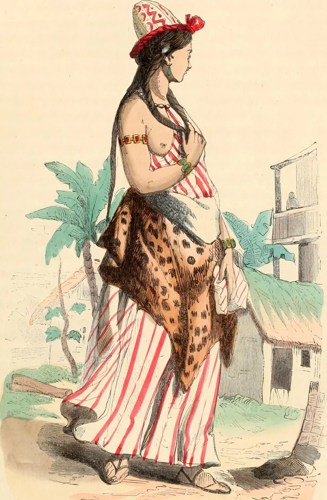 An illustration from Usi e costumi sociali, politici e religiosi di tutti i popoli del mondo : da documenti autentici e dai viaggi migliori e più recenti, 1844, leaf 683
