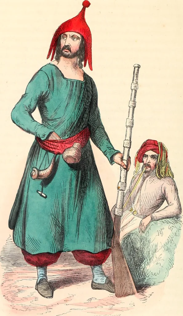 An illustration from Usi e costumi sociali, politici e religiosi di tutti i popoli del mondo : da documenti autentici e dai viaggi migliori e più recenti, 1844, leaf 730