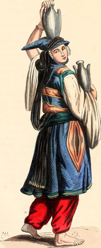 An illustration from Usi e costumi sociali, politici e religiosi di tutti i popoli del mondo : da documenti autentici e dai viaggi migliori e più recenti, 1844, leaf 738