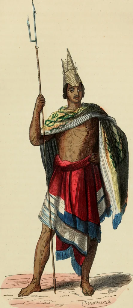 An illustration from Usi e costumi sociali, politici e religiosi di tutti i popoli del mondo : da documenti autentici e dai viaggi migliori e più recenti, 1844, leaf 148