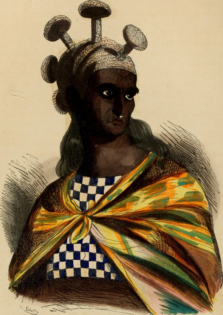 An illustration from Usi e costumi sociali, politici e religiosi di tutti i popoli del mondo : da documenti autentici e dai viaggi migliori e più recenti, 1844, leaf 237