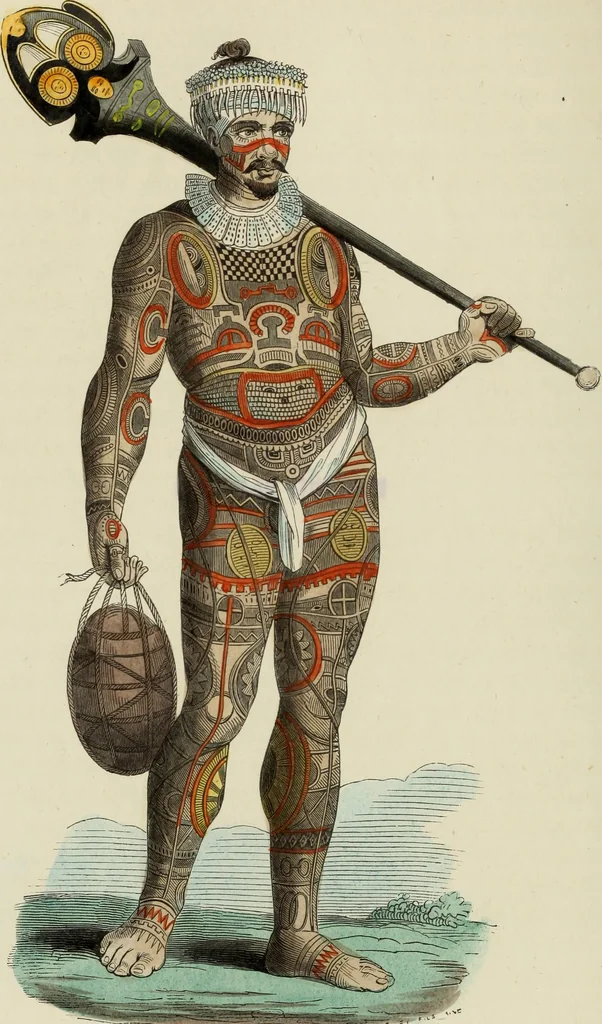 An illustration from Usi e costumi sociali, politici e religiosi di tutti i popoli del mondo : da documenti autentici e dai viaggi migliori e più recenti, 1844, leaf 275