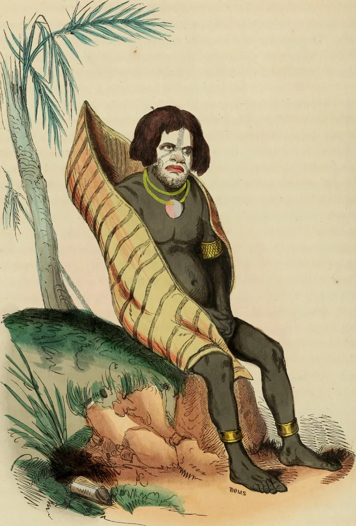 An illustration from Usi e costumi sociali, politici e religiosi di tutti i popoli del mondo : da documenti autentici e dai viaggi migliori e più recenti, 1844, leaf 457