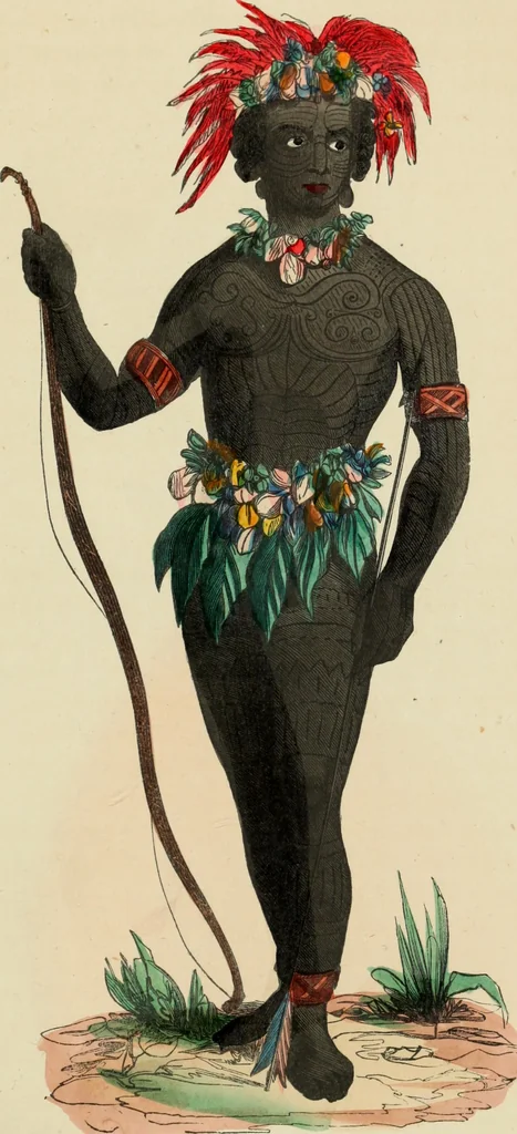 An illustration from Usi e costumi sociali, politici e religiosi di tutti i popoli del mondo : da documenti autentici e dai viaggi migliori e più recenti, 1844, leaf 460