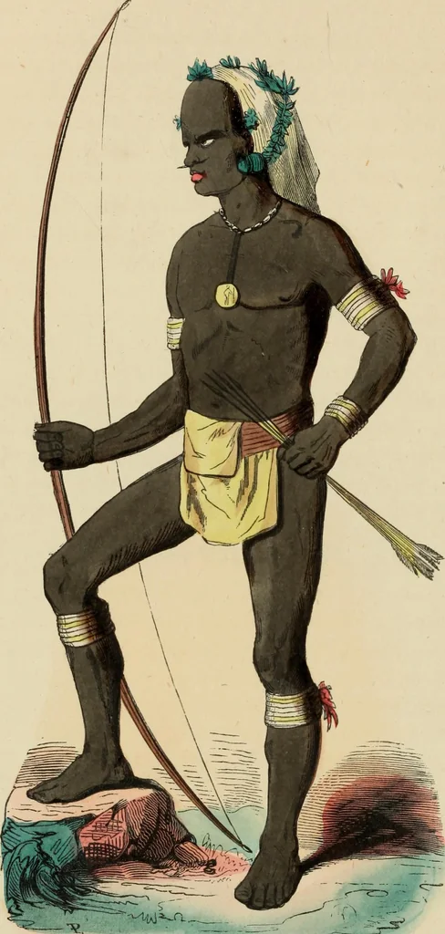 An illustration from Usi e costumi sociali, politici e religiosi di tutti i popoli del mondo : da documenti autentici e dai viaggi migliori e più recenti, 1844, leaf 463