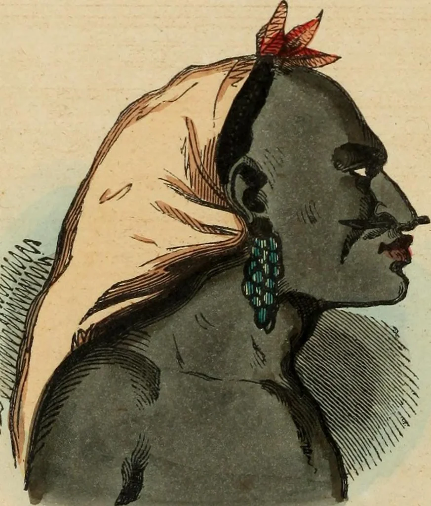 An illustration from Usi e costumi sociali, politici e religiosi di tutti i popoli del mondo : da documenti autentici e dai viaggi migliori e più recenti, 1844, leaf 465
