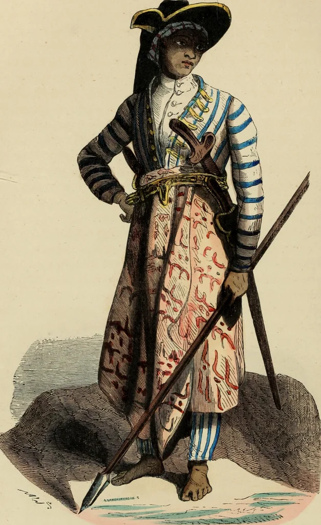 An illustration from Usi e costumi sociali, politici e religiosi di tutti i popoli del mondo : da documenti autentici e dai viaggi migliori e più recenti, 1844, leaf 49