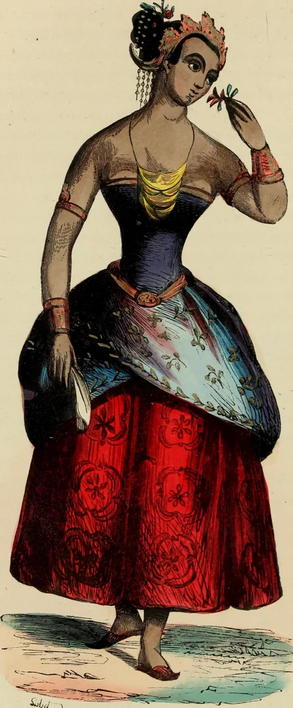 An illustration from Usi e costumi sociali, politici e religiosi di tutti i popoli del mondo : da documenti autentici e dai viaggi migliori e più recenti, 1844, leaf 57