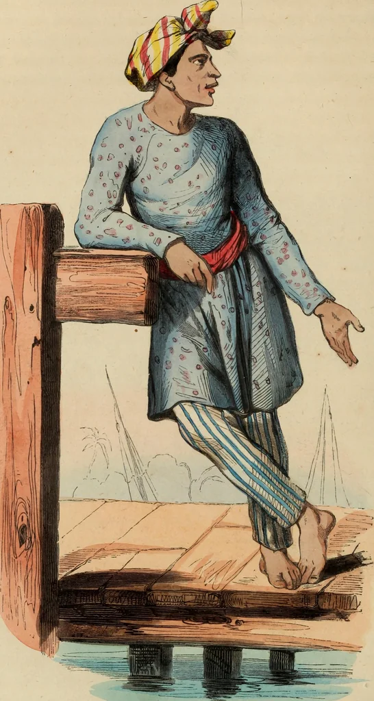 An illustration from Usi e costumi sociali, politici e religiosi di tutti i popoli del mondo : da documenti autentici e dai viaggi migliori e più recenti, 1844, leaf 89