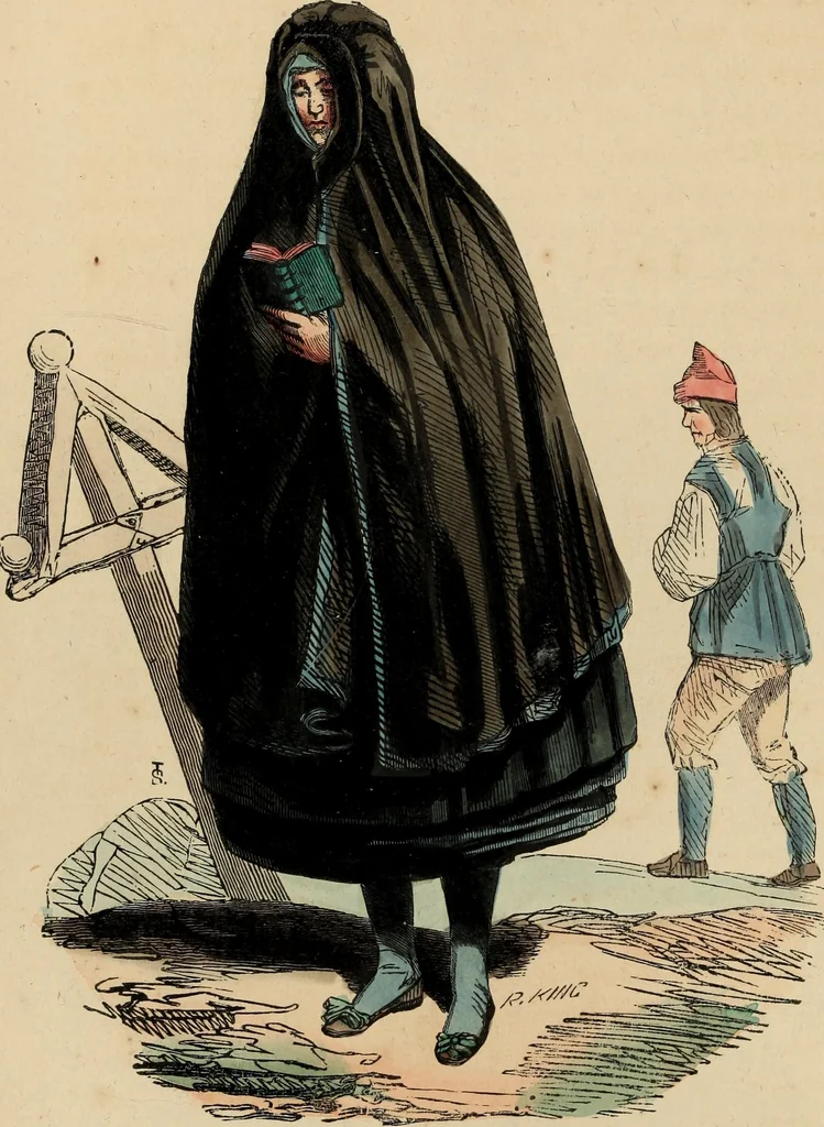 An illustration from Usi e costumi sociali, politici e religiosi di tutti i popoli del mondo : da documenti autentici e dai viaggi migliori e più recenti, 1844, leaf 223