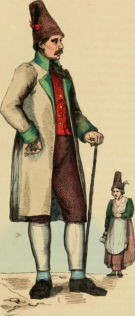 An illustration from Usi e costumi sociali, politici e religiosi di tutti i popoli del mondo : da documenti autentici e dai viaggi migliori e più recenti, 1844, leaf 244
