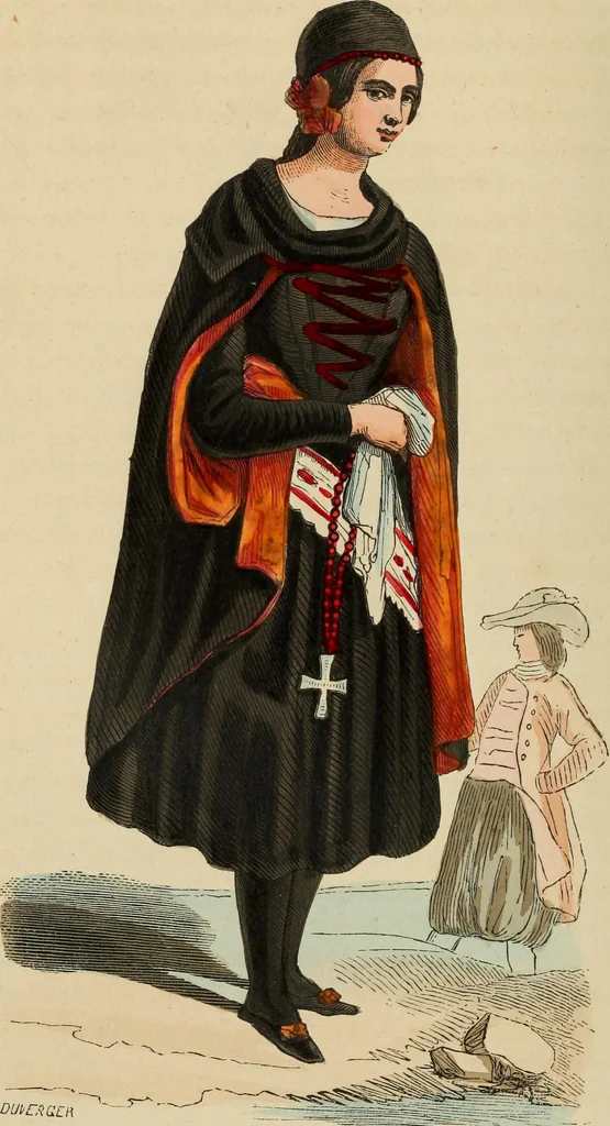 An illustration from Usi e costumi sociali, politici e religiosi di tutti i popoli del mondo : da documenti autentici e dai viaggi migliori e più recenti, 1844, leaf 295
