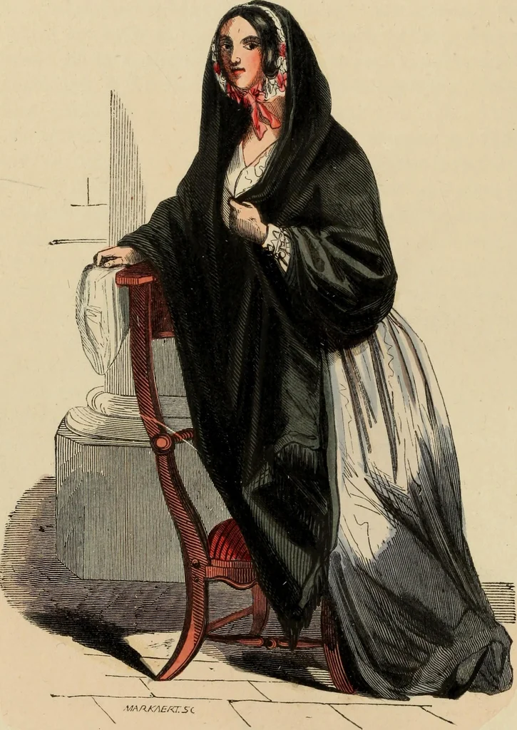 An illustration from Usi e costumi sociali, politici e religiosi di tutti i popoli del mondo : da documenti autentici e dai viaggi migliori e più recenti, 1844, leaf 351