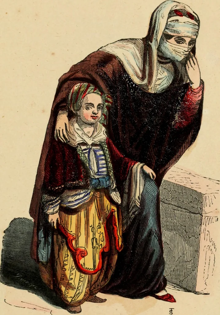 An illustration from Usi e costumi sociali, politici e religiosi di tutti i popoli del mondo : da documenti autentici e dai viaggi migliori e più recenti, 1844, leaf 38