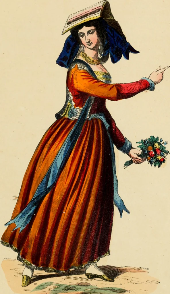 An illustration from Usi e costumi sociali, politici e religiosi di tutti i popoli del mondo : da documenti autentici e dai viaggi migliori e più recenti, 1844, leaf 388