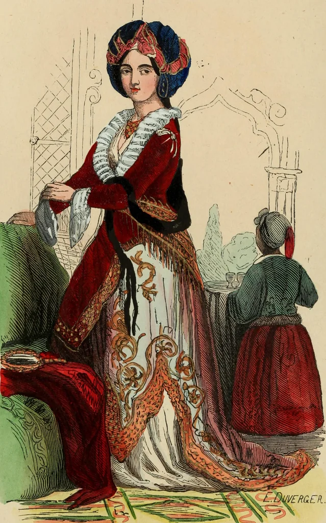 An illustration from Usi e costumi sociali, politici e religiosi di tutti i popoli del mondo : da documenti autentici e dai viaggi migliori e più recenti, 1844, leaf 41