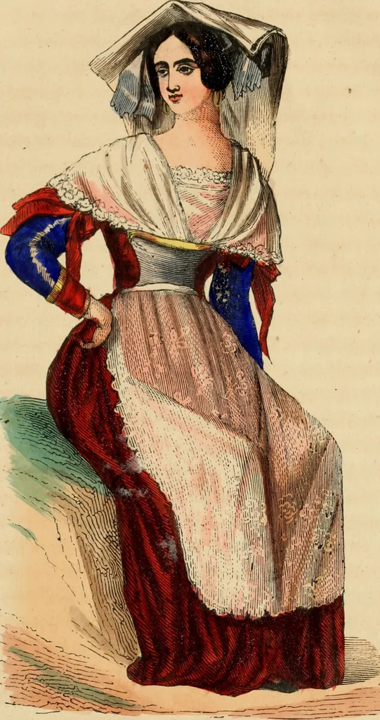 An illustration from Usi e costumi sociali, politici e religiosi di tutti i popoli del mondo : da documenti autentici e dai viaggi migliori e più recenti, 1844, leaf 430