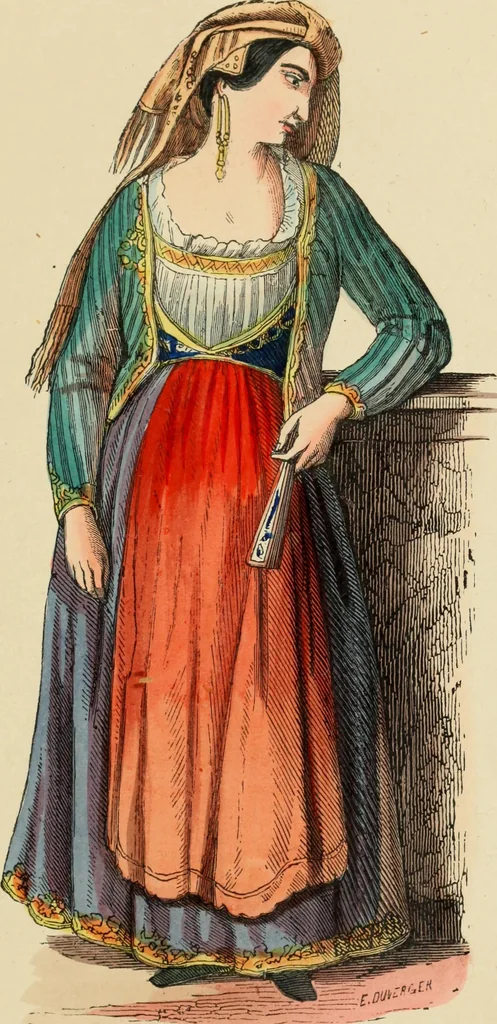 An illustration from Usi e costumi sociali, politici e religiosi di tutti i popoli del mondo : da documenti autentici e dai viaggi migliori e più recenti, 1844, leaf 446