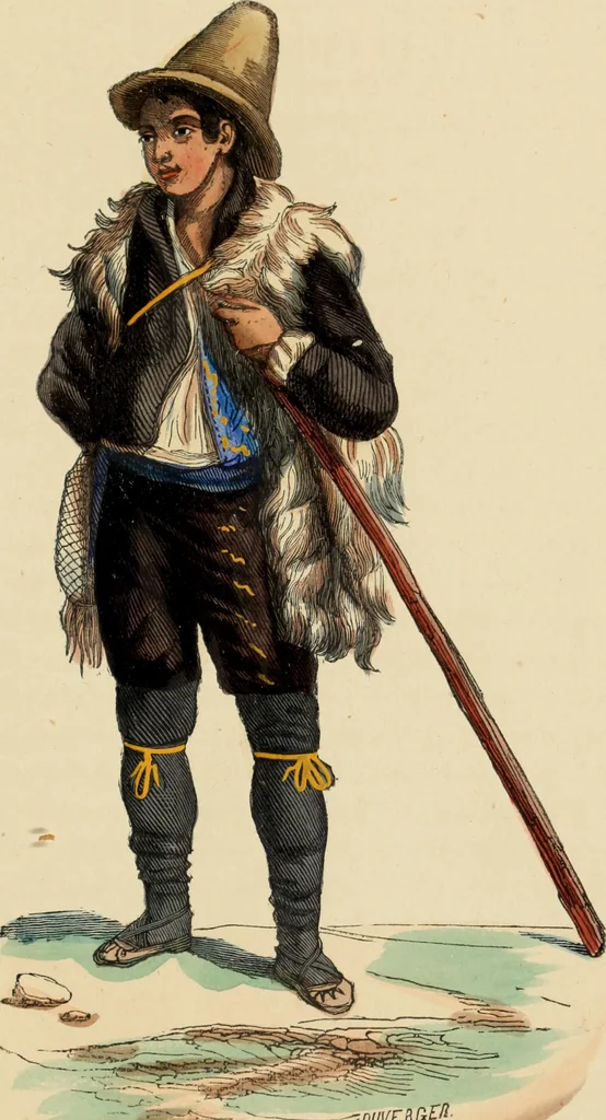 An illustration from Usi e costumi sociali, politici e religiosi di tutti i popoli del mondo : da documenti autentici e dai viaggi migliori e più recenti, 1844, leaf 452