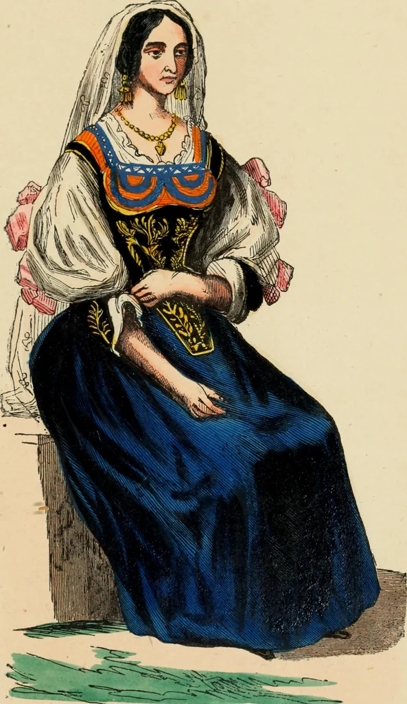 An illustration from Usi e costumi sociali, politici e religiosi di tutti i popoli del mondo : da documenti autentici e dai viaggi migliori e più recenti, 1844, leaf 454