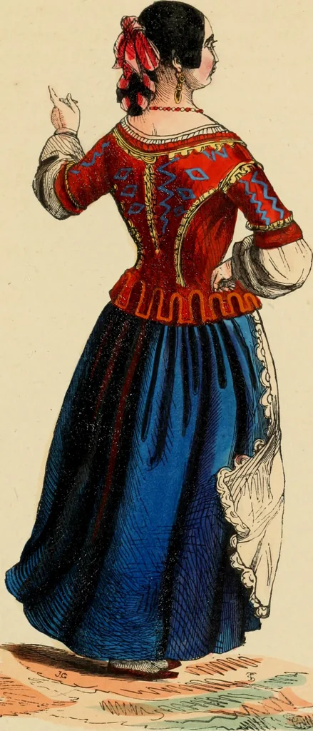 An illustration from Usi e costumi sociali, politici e religiosi di tutti i popoli del mondo : da documenti autentici e dai viaggi migliori e più recenti, 1844, leaf 460