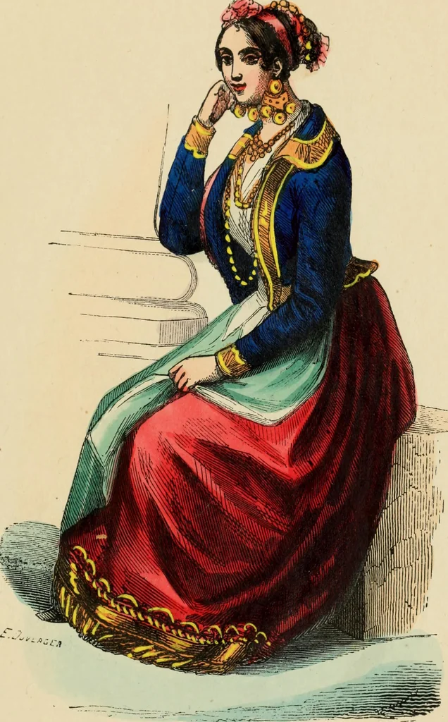 An illustration from Usi e costumi sociali, politici e religiosi di tutti i popoli del mondo : da documenti autentici e dai viaggi migliori e più recenti, 1844, leaf 462