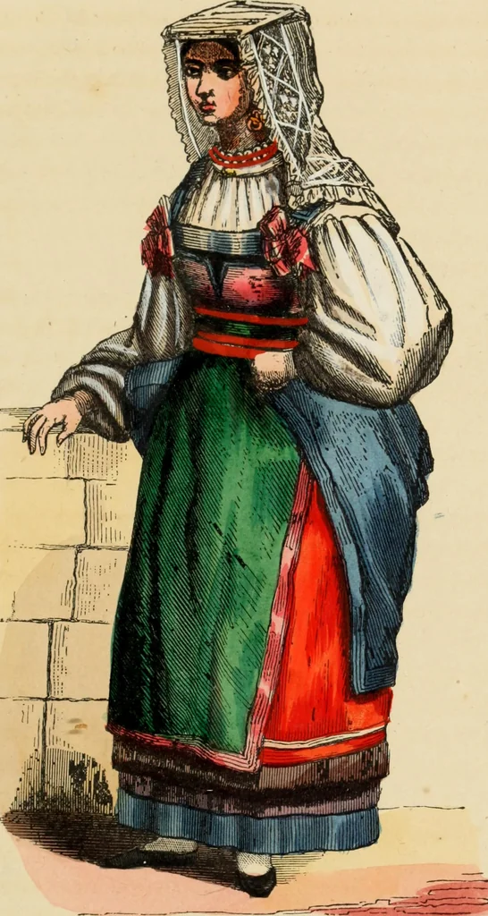 An illustration from Usi e costumi sociali, politici e religiosi di tutti i popoli del mondo : da documenti autentici e dai viaggi migliori e più recenti, 1844, leaf 472