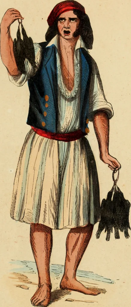 An illustration from Usi e costumi sociali, politici e religiosi di tutti i popoli del mondo : da documenti autentici e dai viaggi migliori e più recenti, 1844, leaf 528