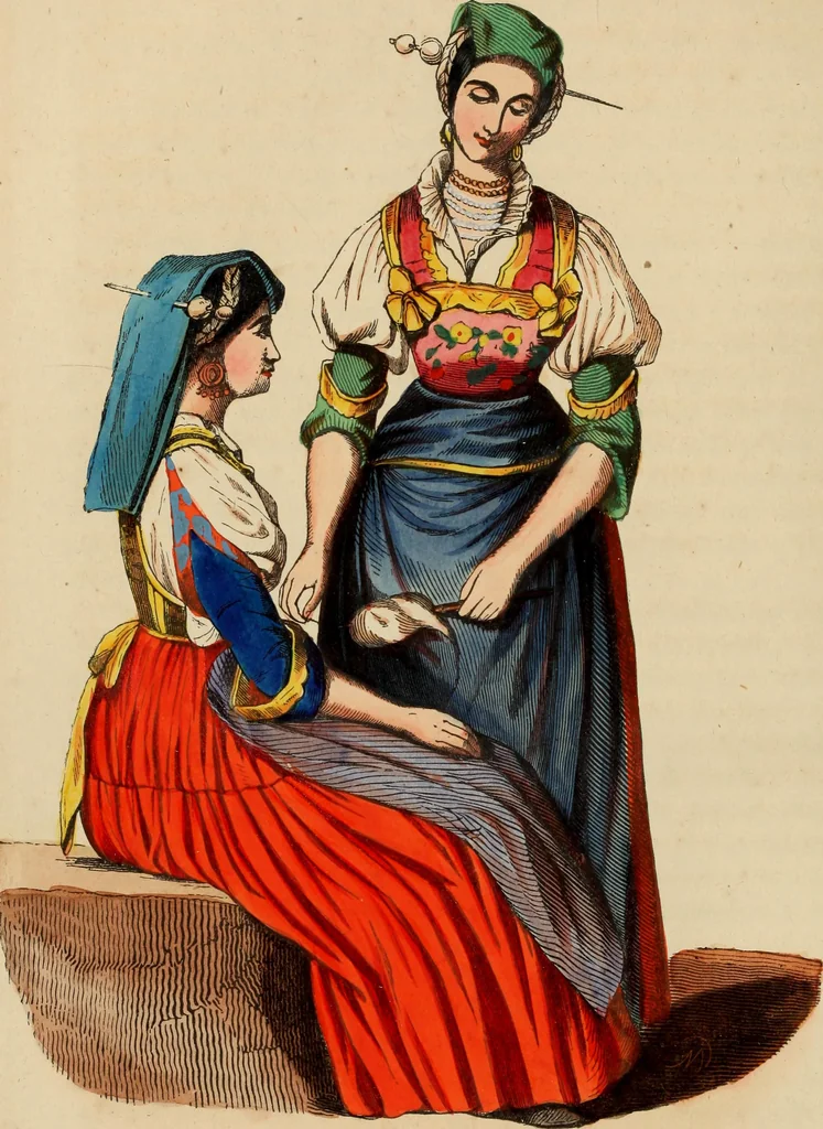 An illustration from Usi e costumi sociali, politici e religiosi di tutti i popoli del mondo : da documenti autentici e dai viaggi migliori e più recenti, 1844, leaf 537