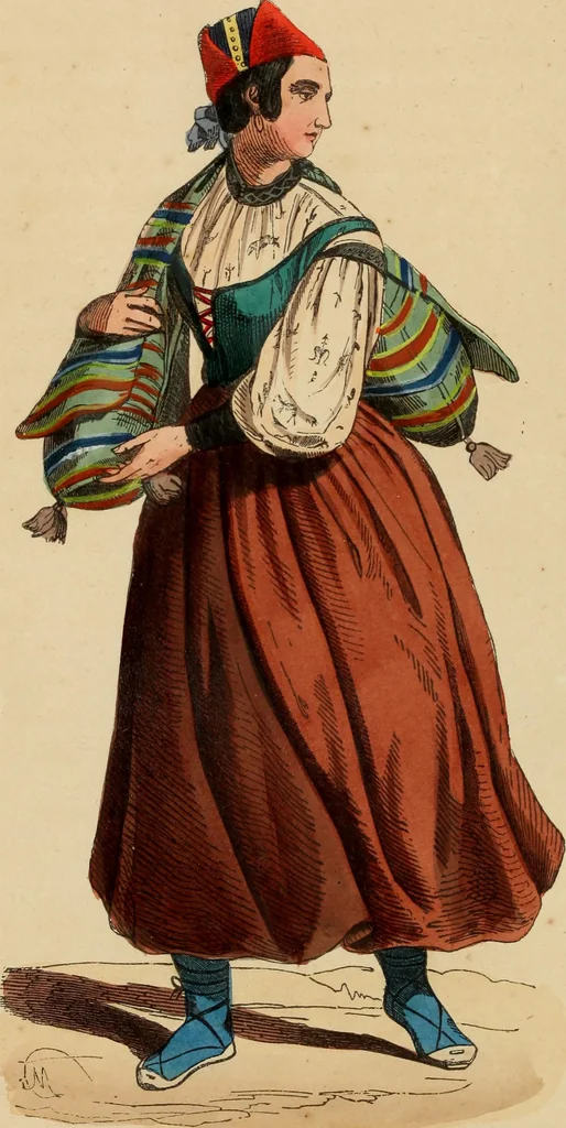 An illustration from Usi e costumi sociali, politici e religiosi di tutti i popoli del mondo : da documenti autentici e dai viaggi migliori e più recenti, 1844, leaf 547