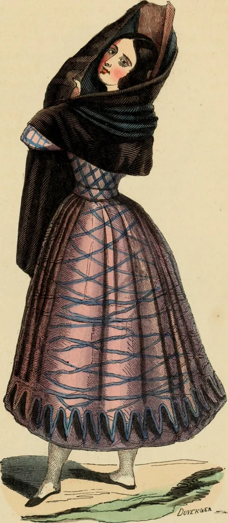 An illustration from Usi e costumi sociali, politici e religiosi di tutti i popoli del mondo : da documenti autentici e dai viaggi migliori e più recenti, 1844, leaf 550