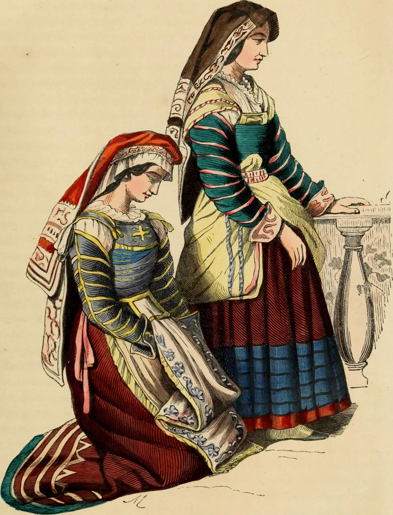 An illustration from Usi e costumi sociali, politici e religiosi di tutti i popoli del mondo : da documenti autentici e dai viaggi migliori e più recenti, 1844, leaf 600