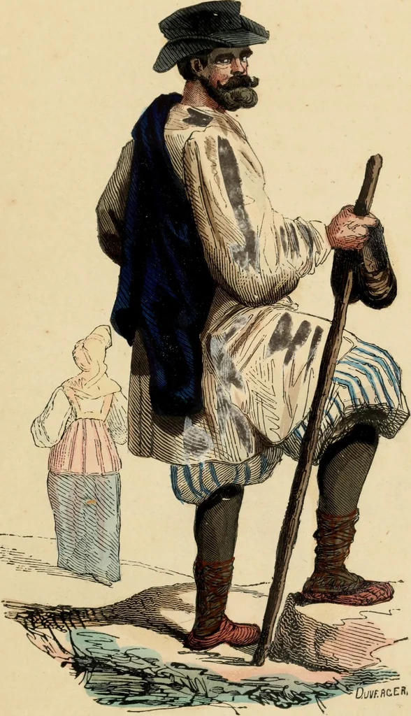 An illustration from Usi e costumi sociali, politici e religiosi di tutti i popoli del mondo : da documenti autentici e dai viaggi migliori e più recenti, 1844, leaf 96