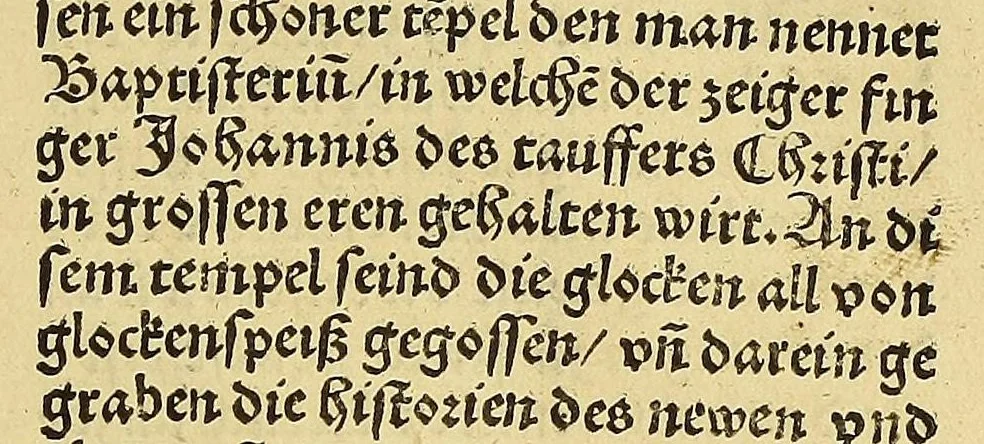 An illustration from Uslegung der Mercarthen oder Cartha marina : darin man sehen mag, wo einer in der wellt sey, vnd wo ein yetlich Landt, Wasser, vnd Stadt gelegen ist. Das alles in dem Büchlin zůfinden, 1527, leaf 33