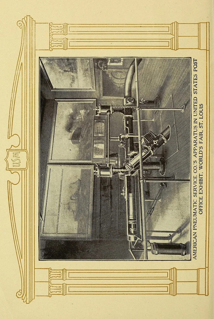 An illustration from U.S. Mail by pneumatic tube, 1904, leaf 4