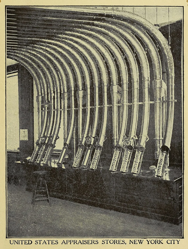 An illustration from U.S. Mail by pneumatic tube, 1904, leaf 9
