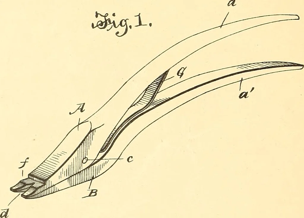 An illustration from U.S. patents covering time keeping mechanisms, 1892, leaf 121