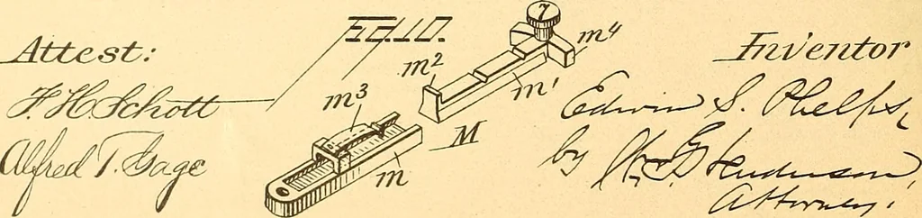 An illustration from U.S. patents covering time keeping mechanisms, 1892, leaf 409