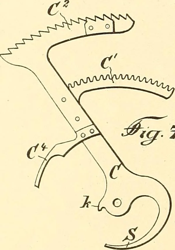 An illustration from U.S. patents covering time keeping mechanisms, 1892, leaf 679