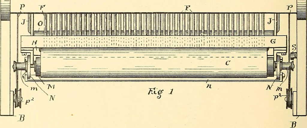 An illustration from U.S. patents covering time keeping mechanisms, 1892, leaf 723