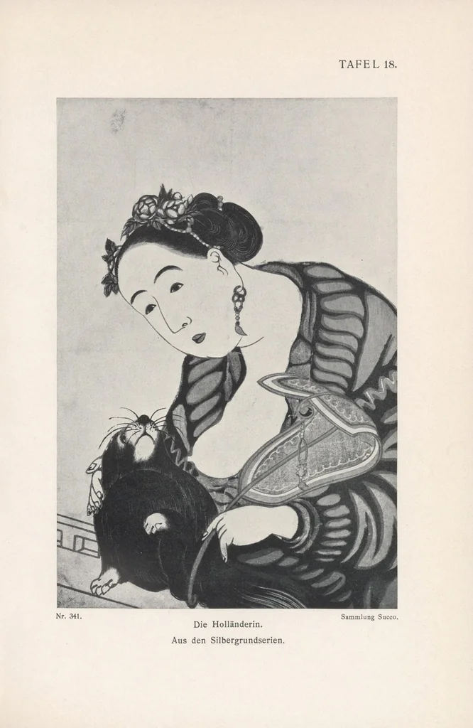 An illustration from Utamaro, 1907, leaf 219