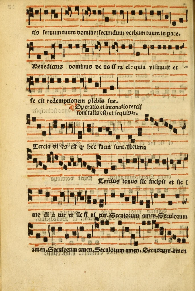 An illustration from Utilissime musicales regule necessitate plaini cantus simplicis contrapuncti: rerum factarum tonozum vsualium: nec non artis accentuandi tam speculatiue practice: accriori lima mundate, 1526, leaf 52
